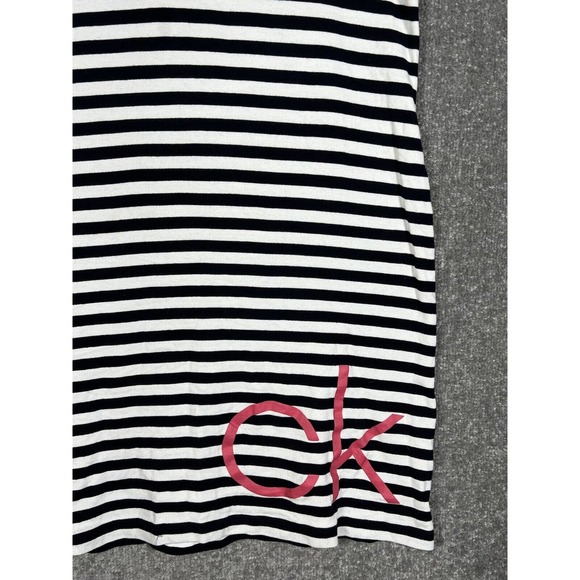 Calvin Klein‎ CK Striped Polo Shirt Dress Womens Size Large Blue White Pink - Picture 7 of 15